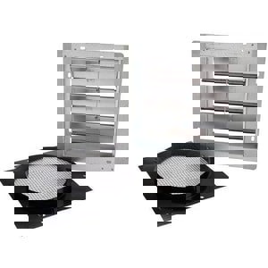 WALL CAP F/ 10 DUCT STL ALUM LUVRD